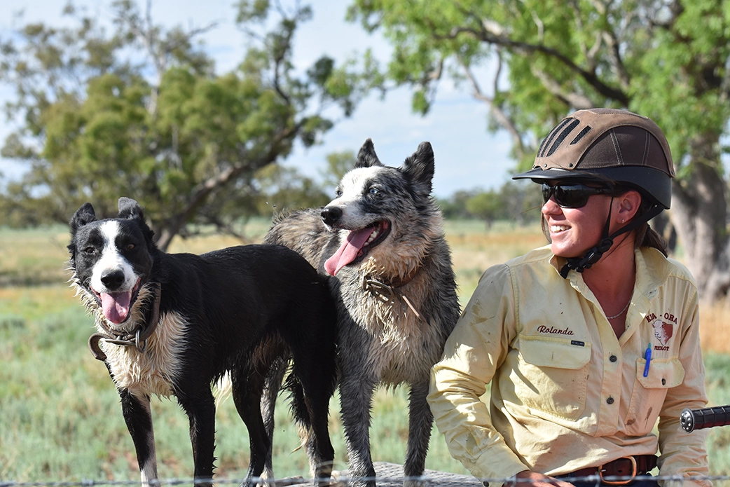 Brewarrina Man with dogs